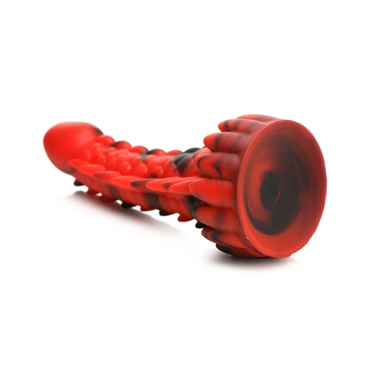 Creature Cocks Demon Rising Scaly Dragon Silicone Dildo Red Black