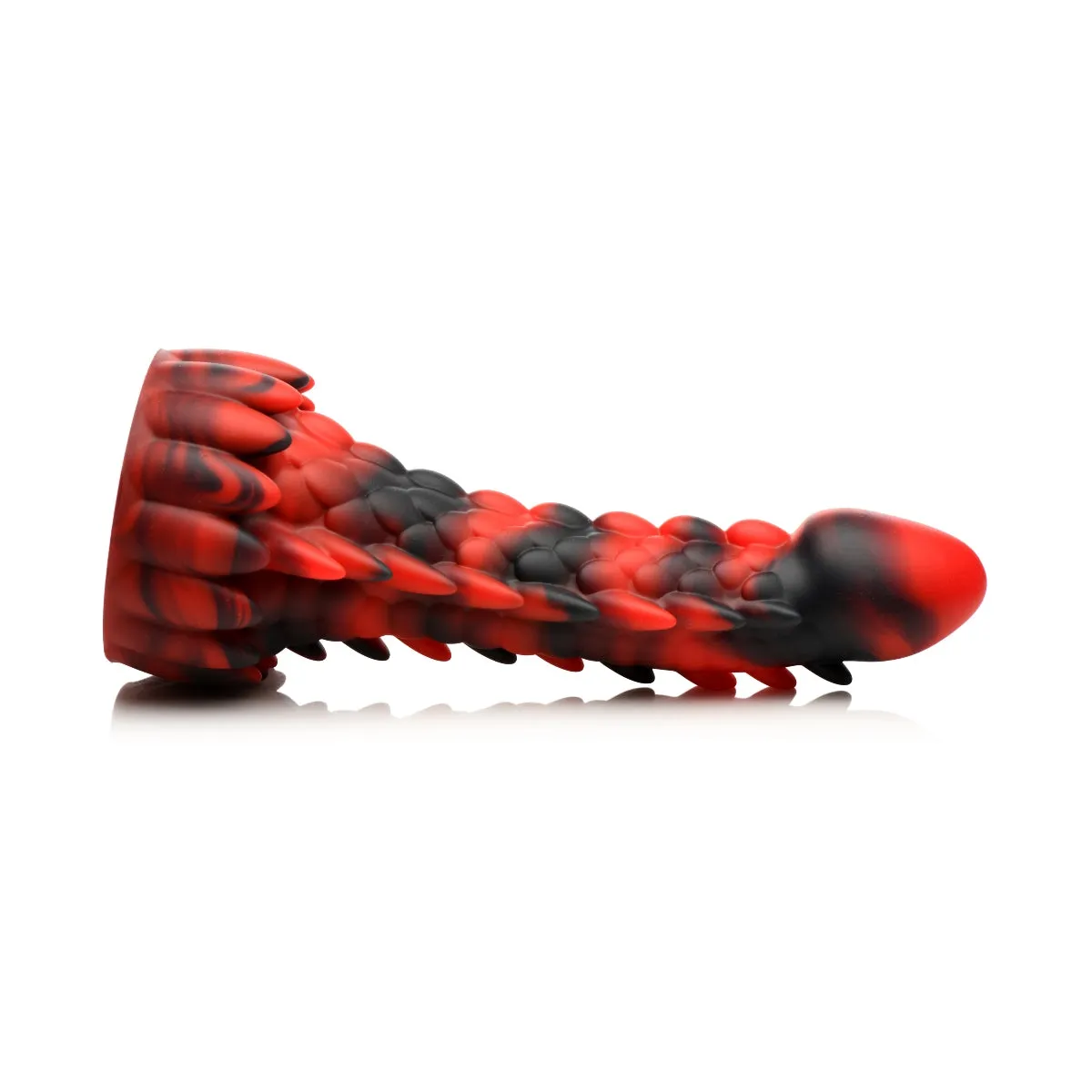Creature Cocks Demon Rising Scaly Dragon Silicone Dildo Red Black