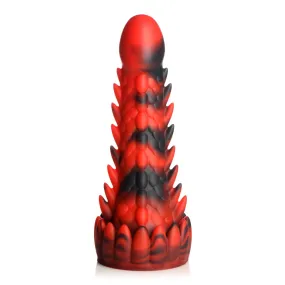 Creature Cocks Demon Rising Scaly Dragon Silicone Dildo Red Black