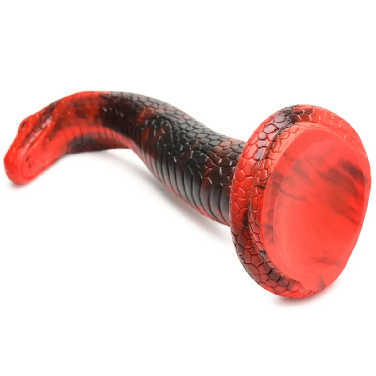 Creature Cocks King Cobra Silicone Dildo Black Red