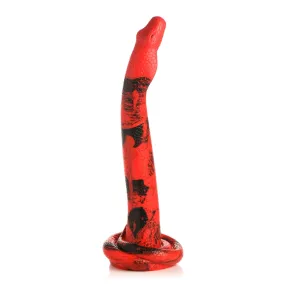 Creature Cocks King Cobra Silicone Dong Red Black