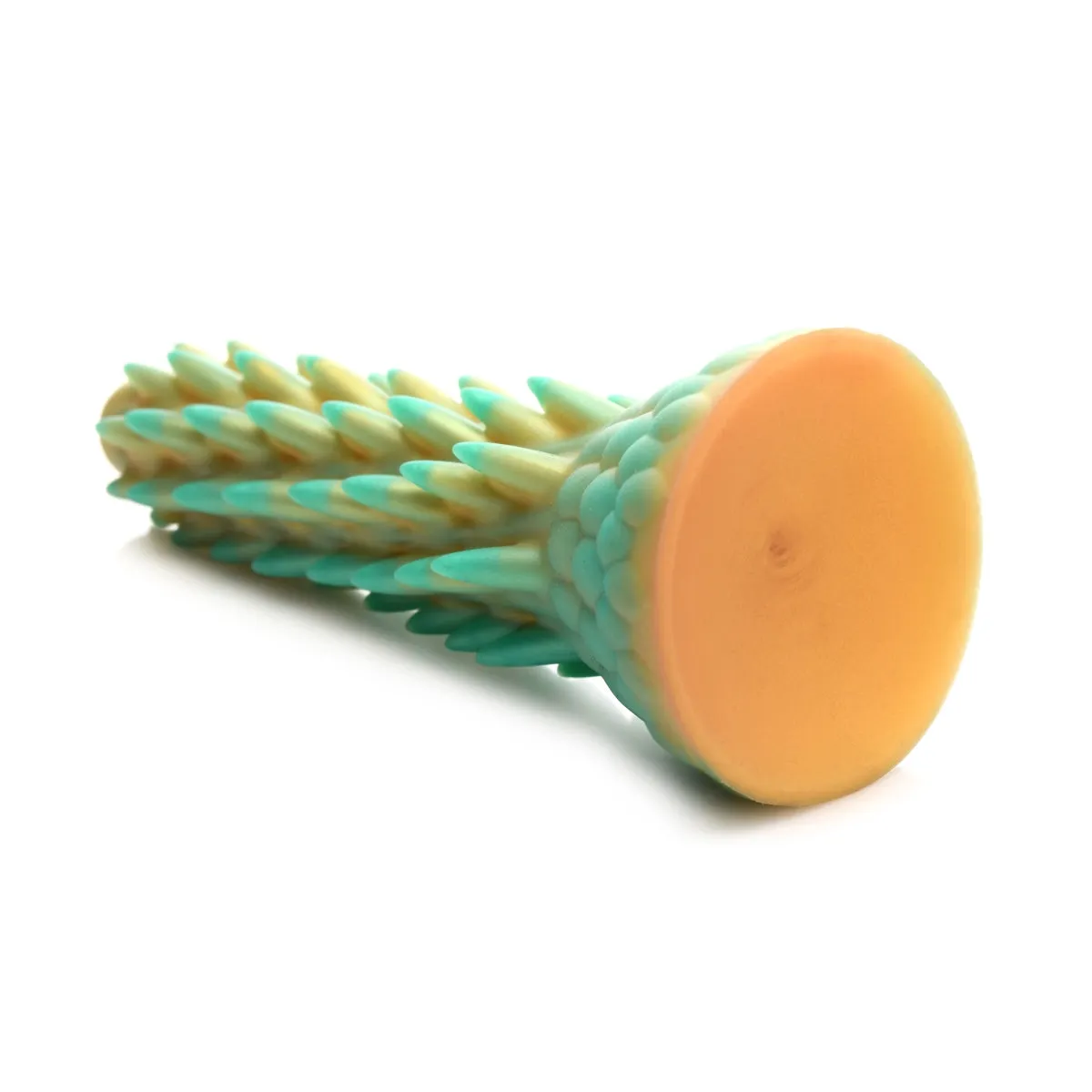 Creature Cocks Stegosaurus Spiky Reptile Silicone Dildo Gold Teal