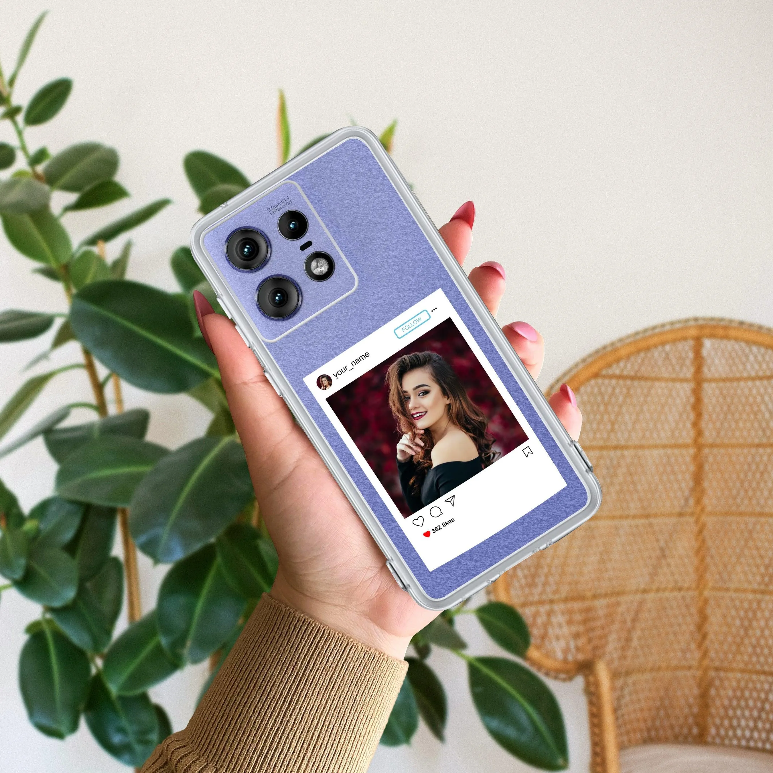 Customize Photo With Name Transparent Silicon Case For Motorola