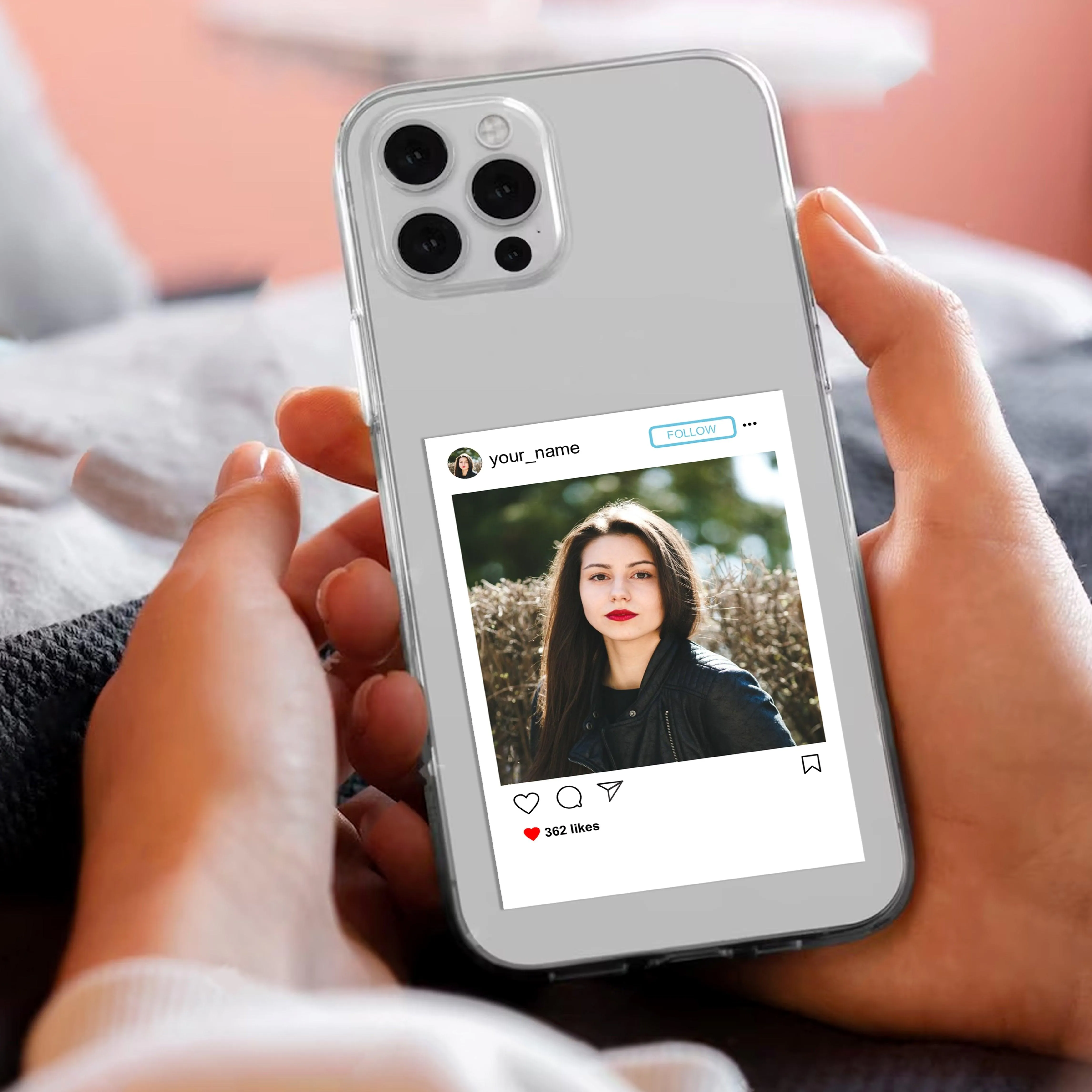 Customize Photo With Name Transparent Silicon Case For Motorola