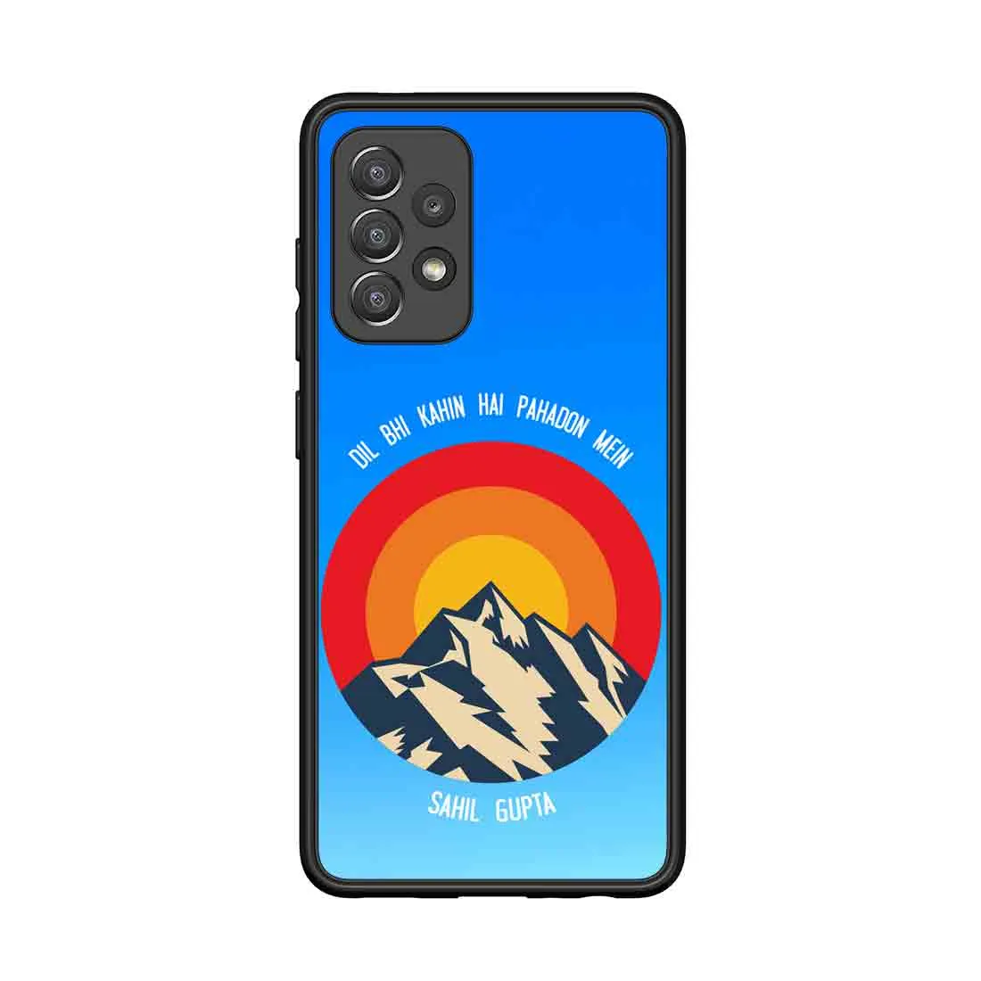 Customized Samsung A52 5G Back Cover with Name Designer Phone Cases  - Adventure Mountains