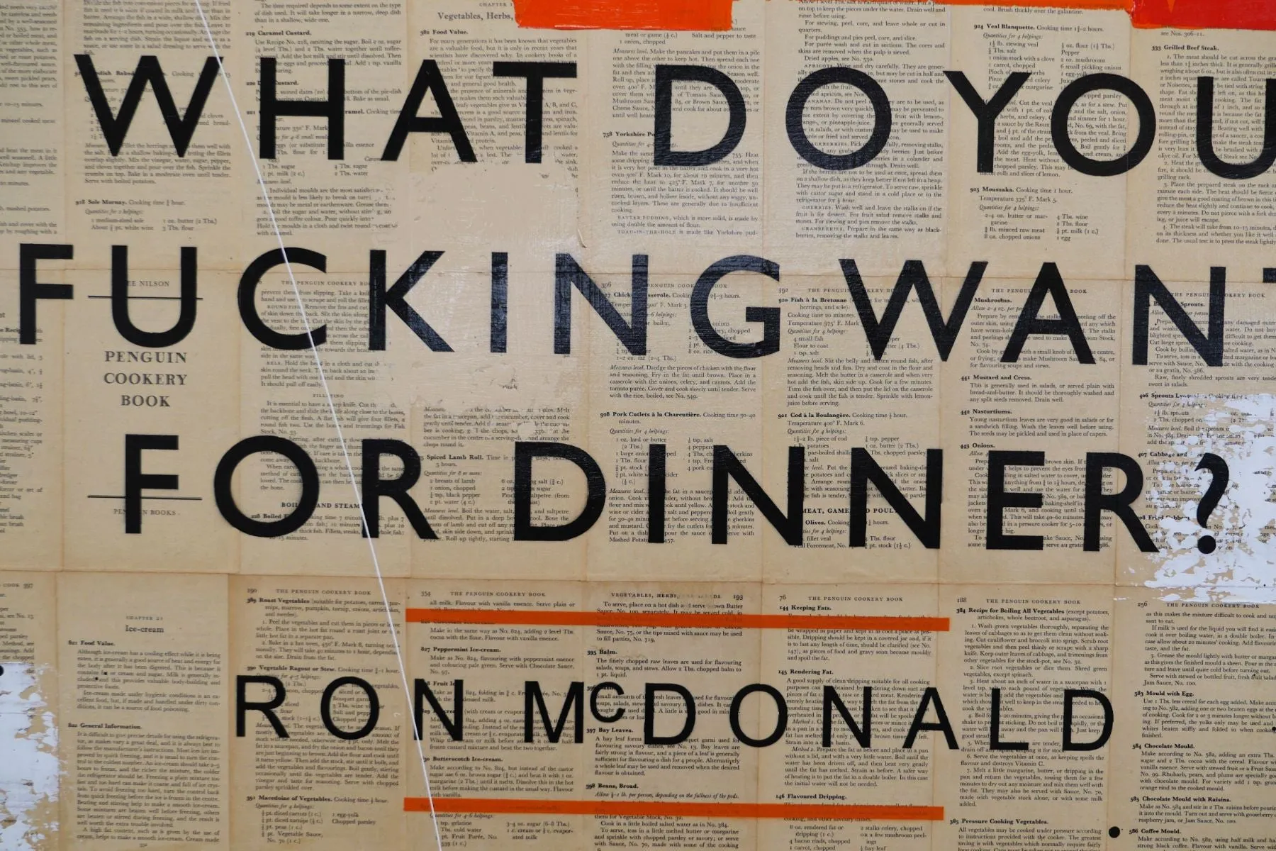 Dinner 140cm x 100cm Cooking Urban Pop Book Club Painting (SOLD)