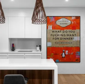 Dinner 140cm x 100cm Cooking Urban Pop Book Club Painting (SOLD)