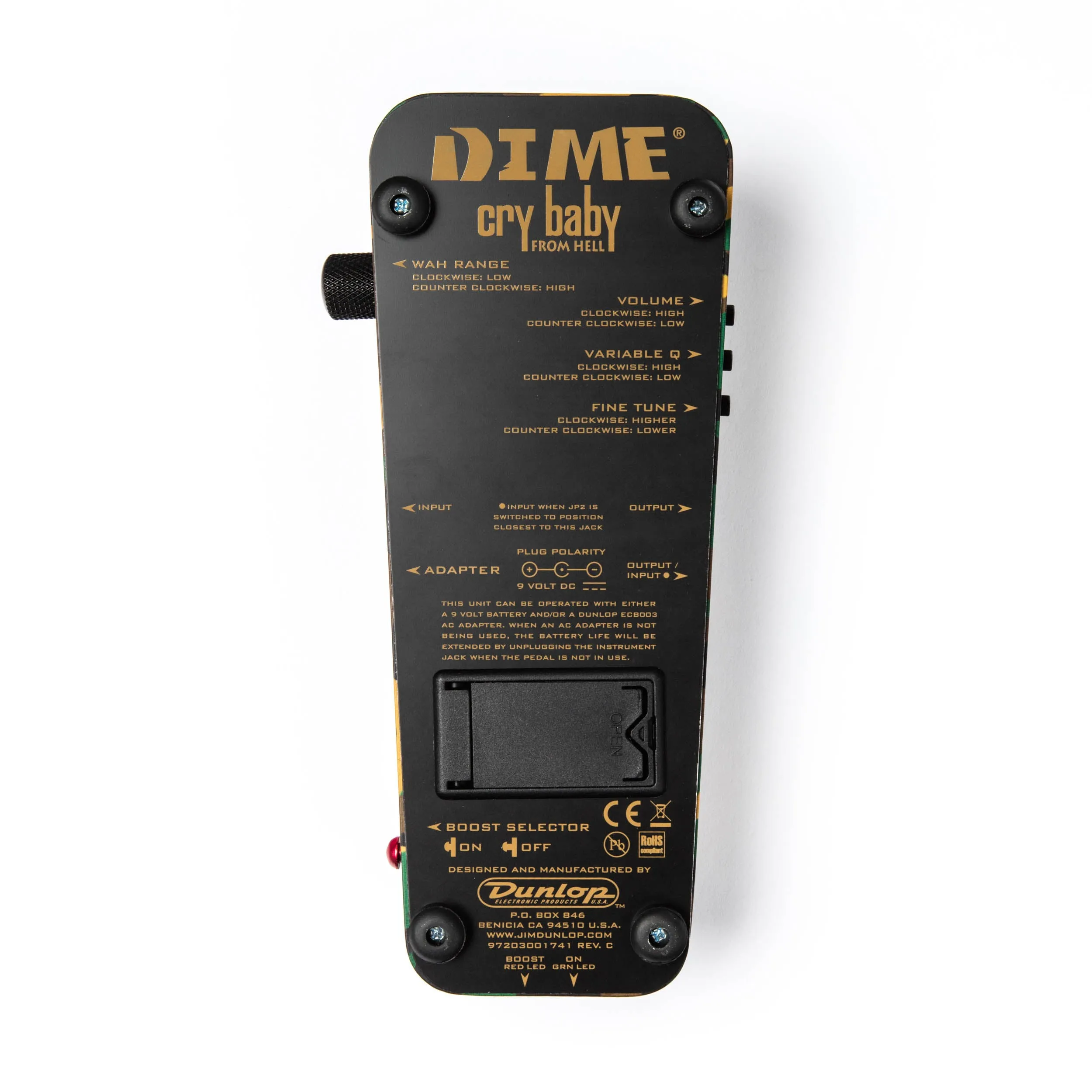 Dunlop DB01 Dimebag Darrell Signature Cry Baby Wah Pedal