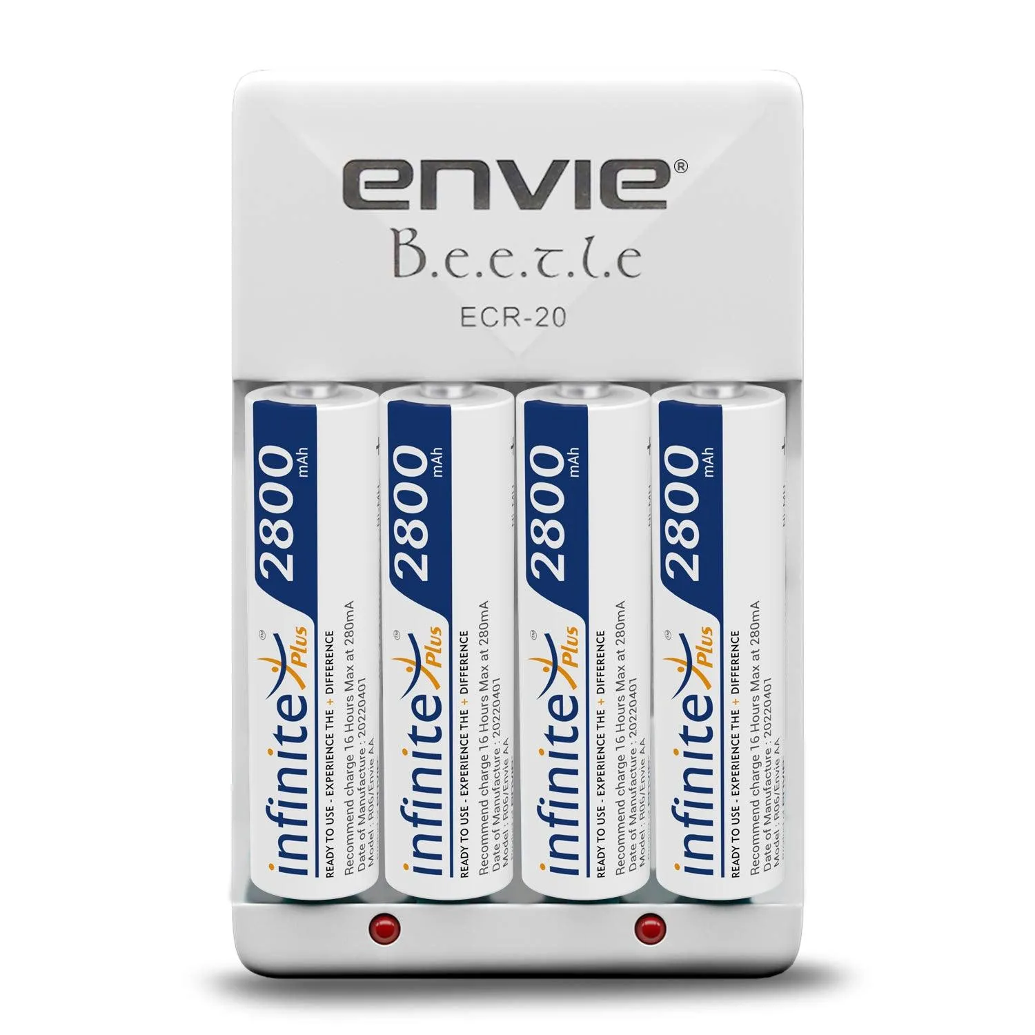ENVIE (ECR20 AA2800 4PL) Charger for AA & AAA Rechargeable Batteries