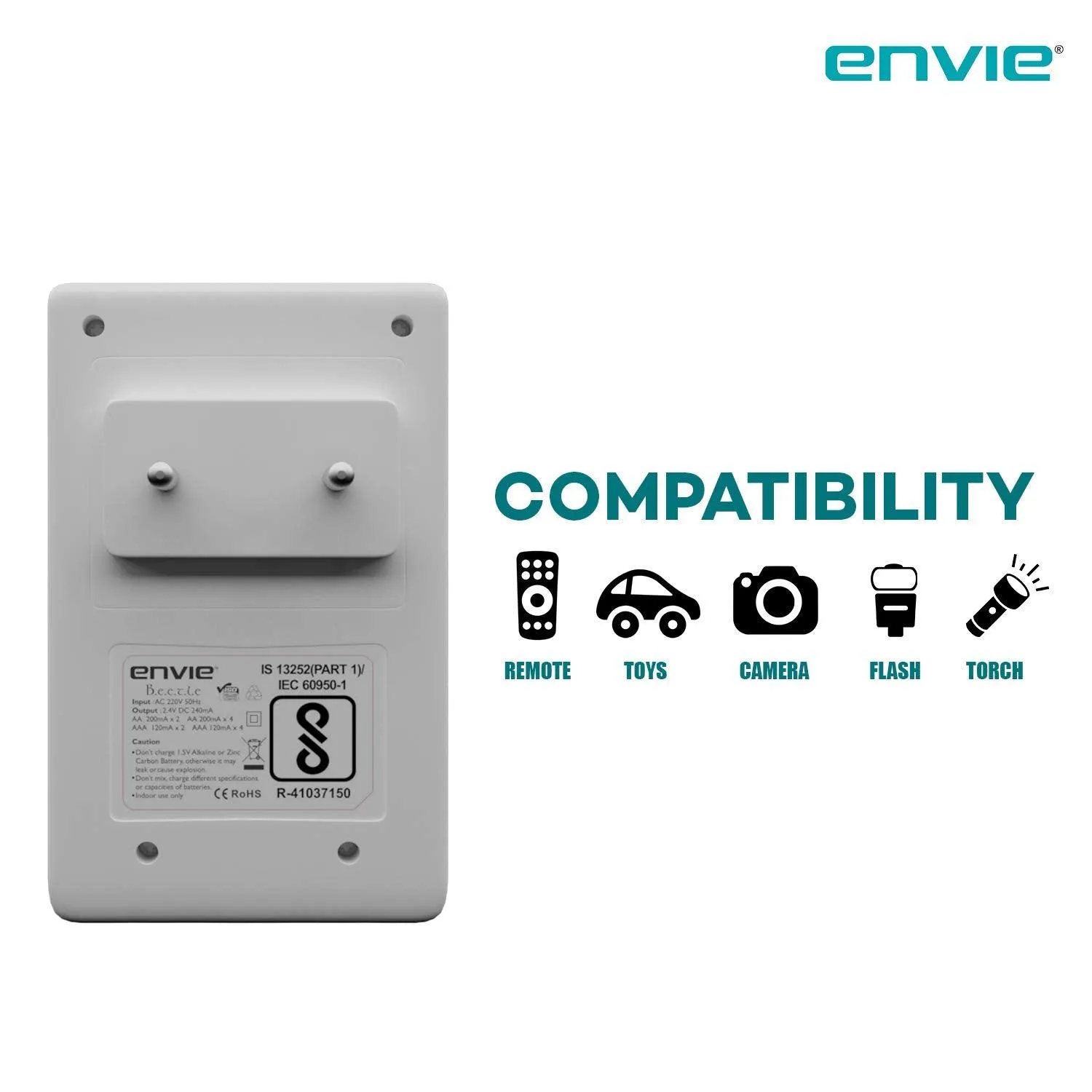 ENVIE (ECR20 AA2800 4PL) Charger for AA & AAA Rechargeable Batteries
