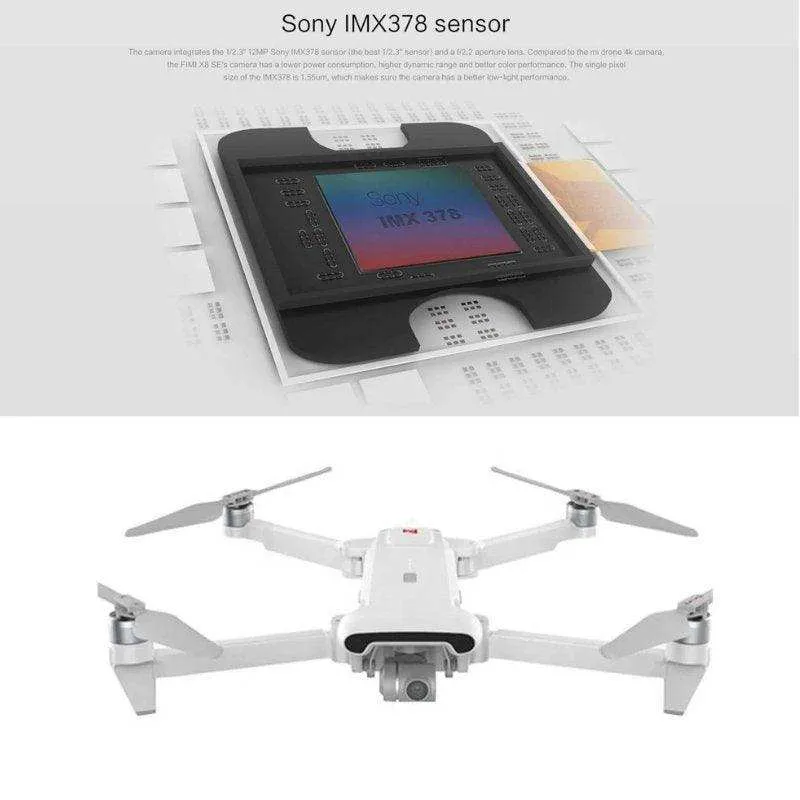 FIMI X8SE 2022 V2 Drone Camera Professional GPS 4K Foldable RC Quadcopter, 35-min Flight Time, 10km Video Transmission, Follow me, 3-Axis Gimbal (2 Batteries Megaphone) 128GB TUTT