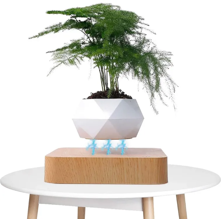 Floating Plant Pot Air Suspended Rotating Flowerpot Magnetic Levitating Planter Suspended
