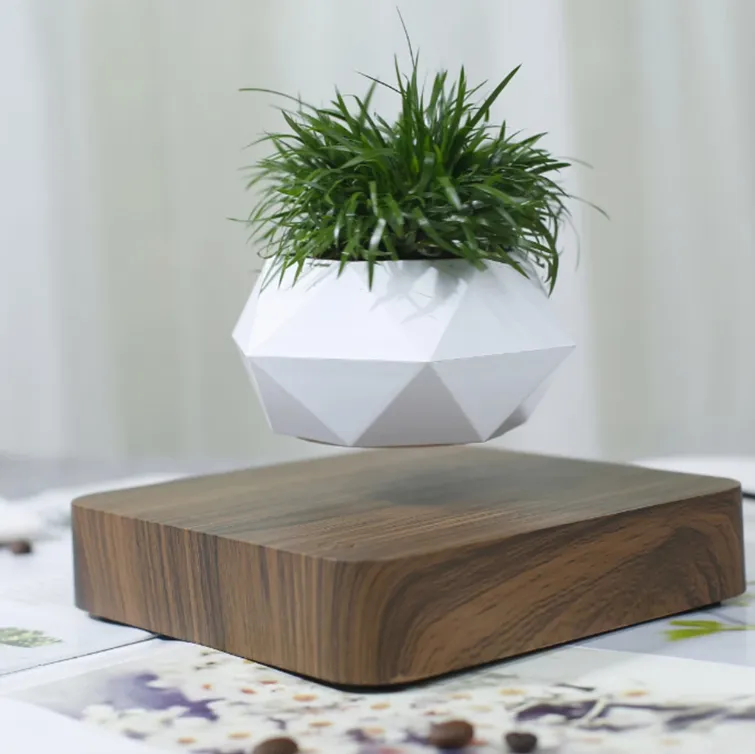Floating Plant Pot Air Suspended Rotating Flowerpot Magnetic Levitating Planter Suspended