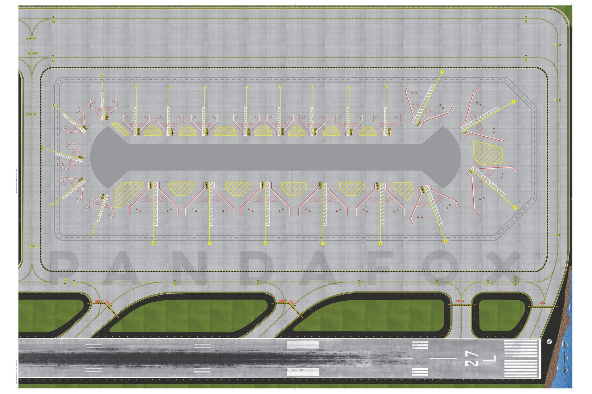 GeminiJets 2019 Deluxe Airport Terminal & Mat Set 1:400 Scale GJARPTC