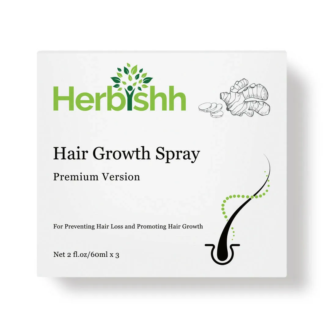 Ginger Hair Growth Spray Thickness, Shine, and Strength- Herbishh