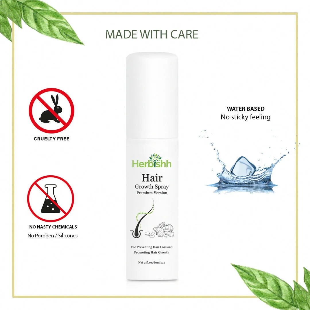 Ginger Hair Growth Spray Thickness, Shine, and Strength- Herbishh