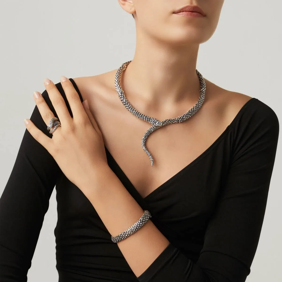 Giovanni Raspini Snake Sterling Silver Bangle