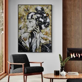 Golden Tigerlily 100cm x 140cm Geisha Abstract Realism Book Club Painting