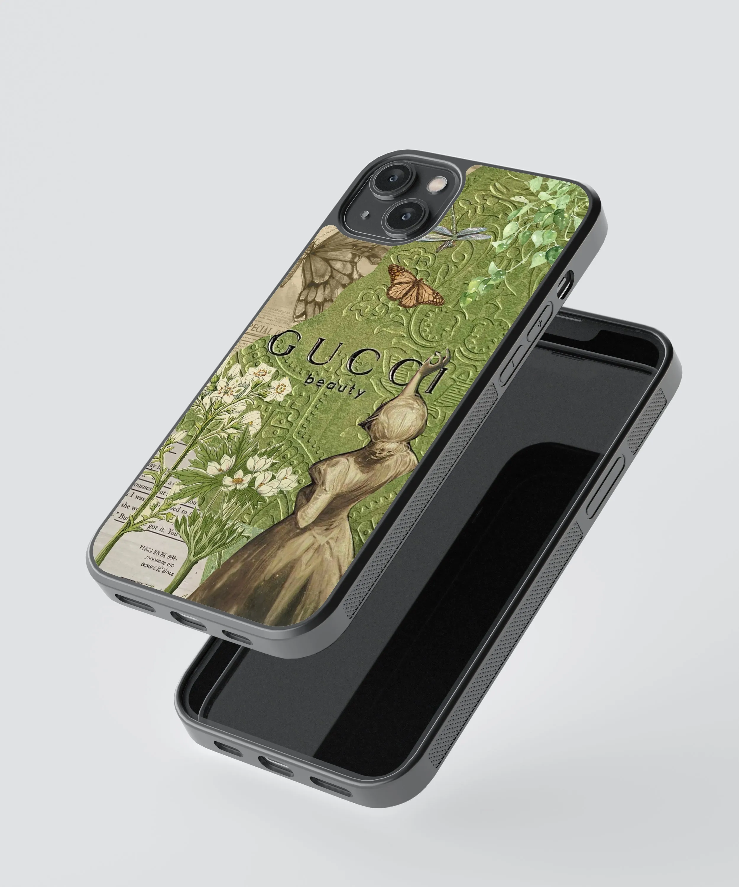 Gucci Vintage Glass Phone Case Cover
