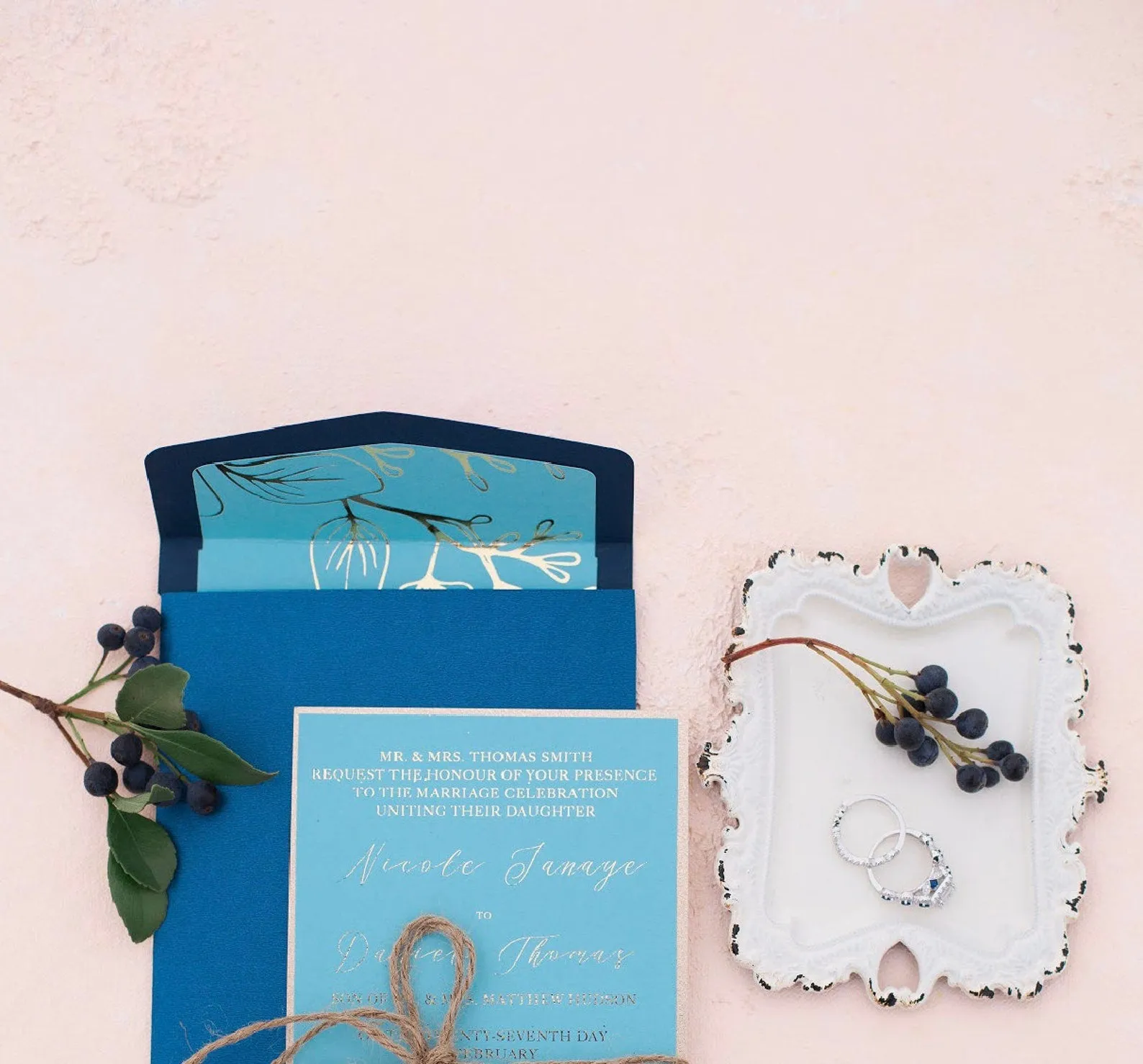 Hand painted, rollable styling mat for wedding photography|peach