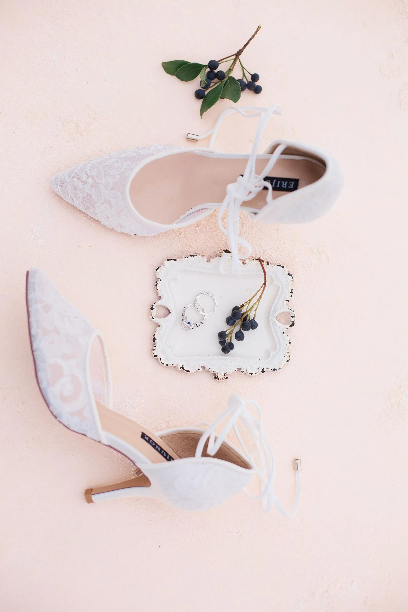 Hand painted, rollable styling mat for wedding photography|peach
