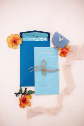 Hand painted, rollable styling mat for wedding photography|peach