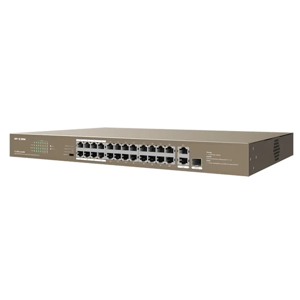 IP-COM F1126P-24-250W Unmanaged Rackmount PoE Switch 24 Port 10/100Mbps   2 Ports Gigabit Uplink   1 Port Gigabit SFP