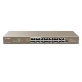 IP-COM F1126P-24-250W Unmanaged Rackmount PoE Switch 24 Port 10/100Mbps   2 Ports Gigabit Uplink   1 Port Gigabit SFP