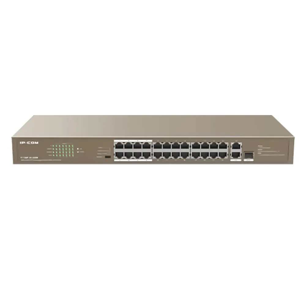 IP-COM F1126P-24-250W Unmanaged Rackmount PoE Switch 24 Port 10/100Mbps   2 Ports Gigabit Uplink   1 Port Gigabit SFP