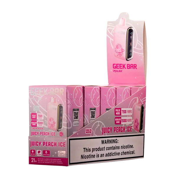 Juicy Peach Ice Geek Bar Pulse
