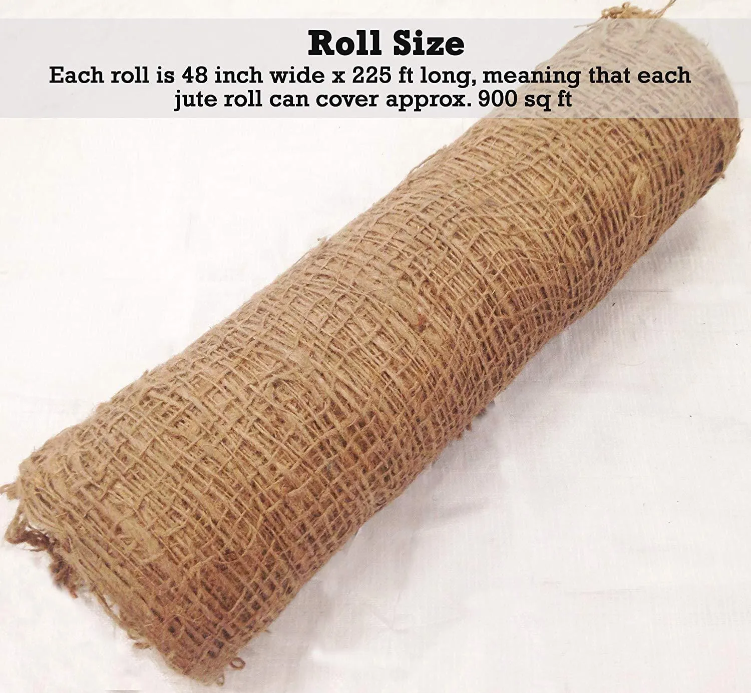 Jute Netting - Erosion Control (Biodegradable) - 4 ft or 8 ft Wide (Lasts 6-24 mo)