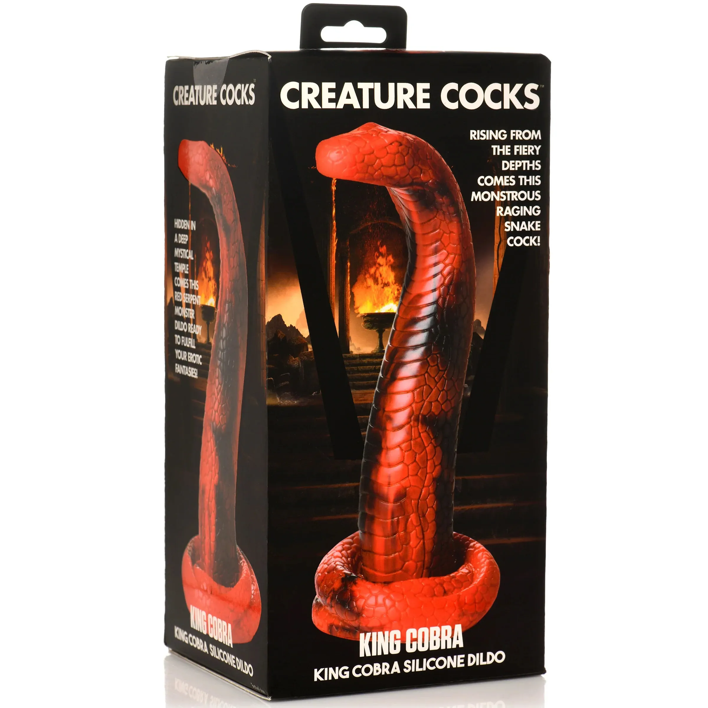 King Cobra Silicone Dildo - Red