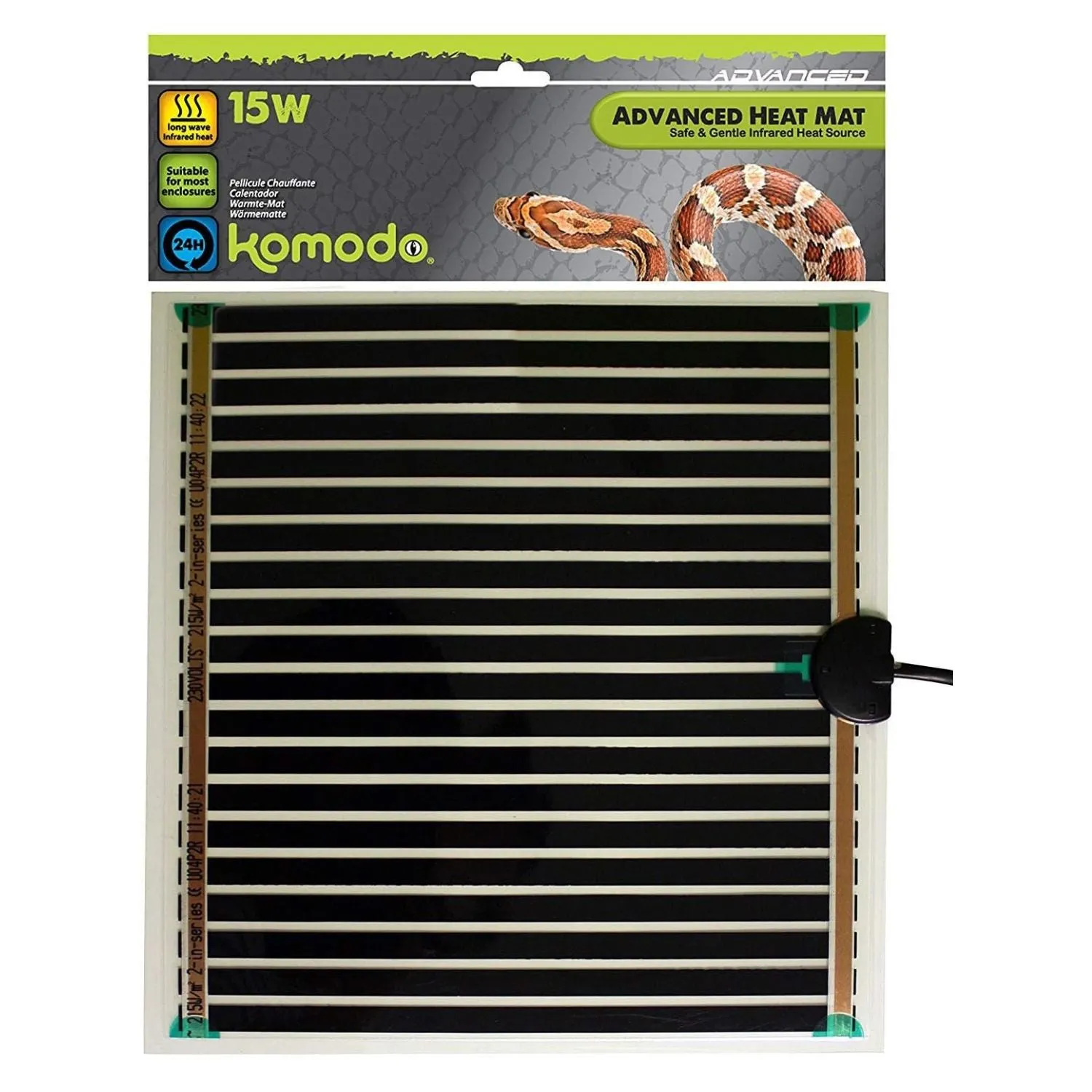 Komodo Advanced Heat Mat For Reptiles 15W, 27x27cm
