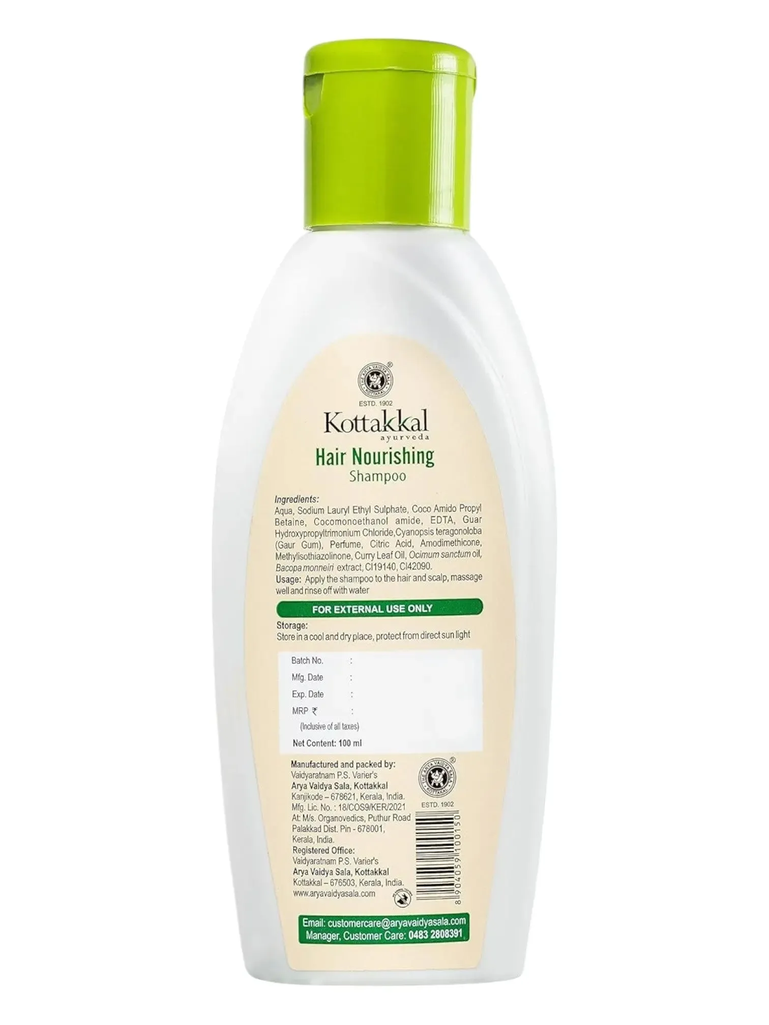 Kottakkalhair Nourishing Shampoo 100ml