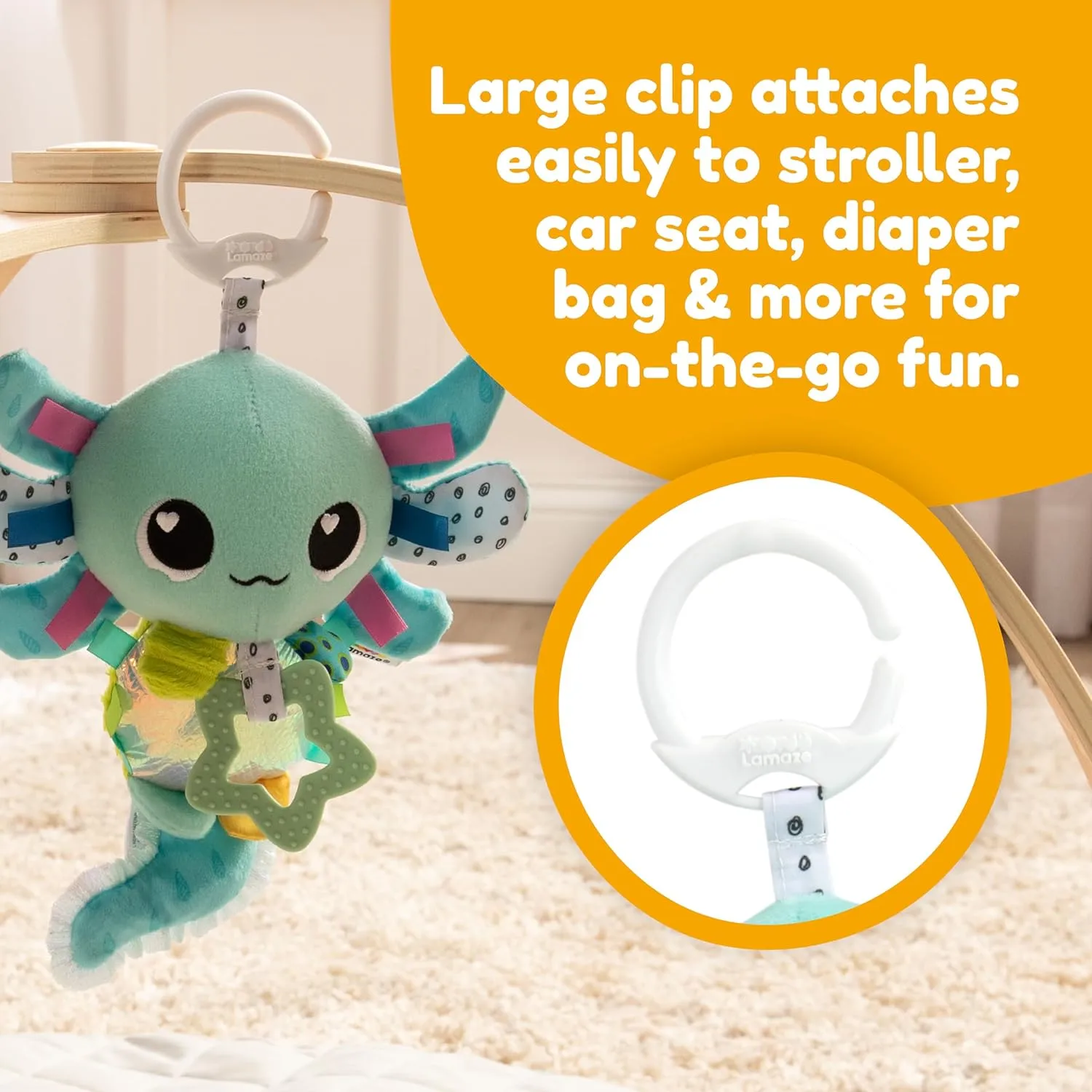 Lamaze Alise The Axolotl Clip & Go