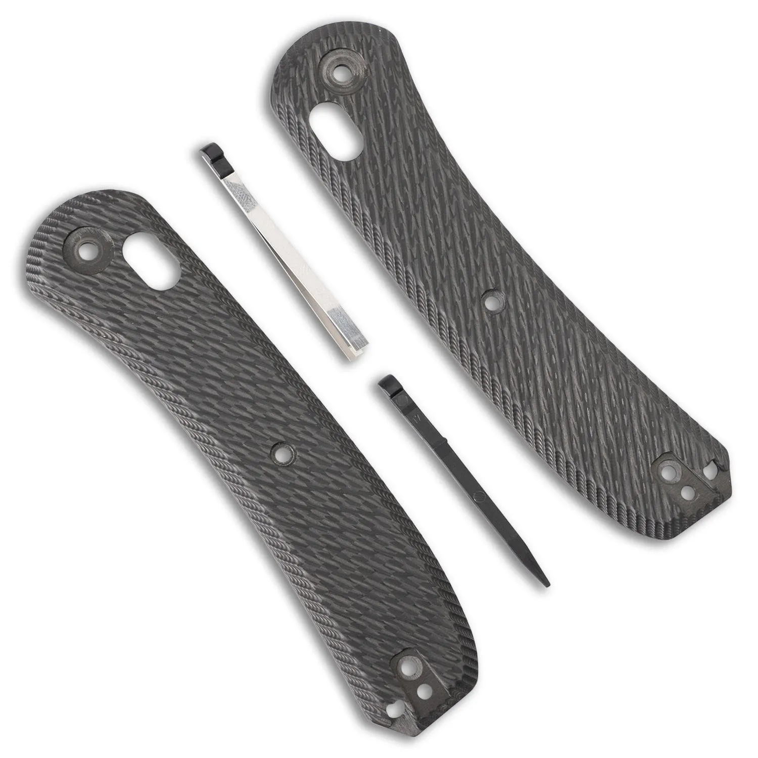 Lander 2 Knife Scales - Bias Carbon Fiber