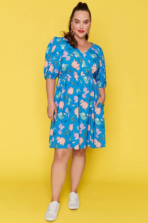 Let's Get Loud Dino Print Dress
