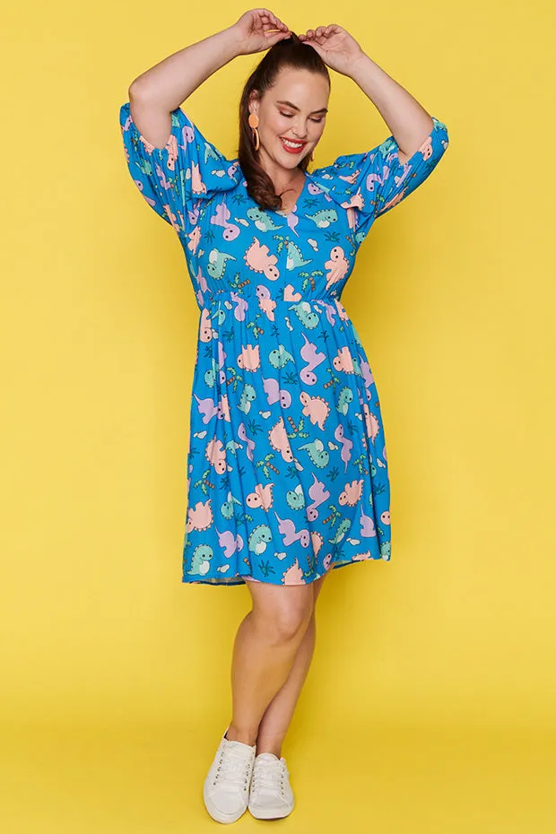 Let's Get Loud Dino Print Dress