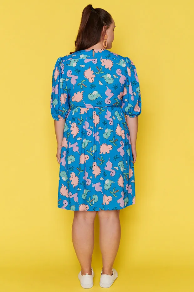 Let's Get Loud Dino Print Dress