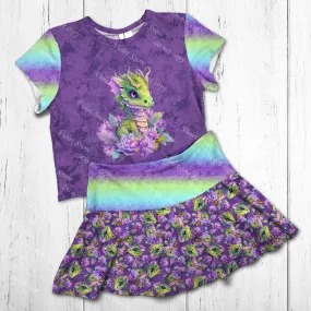 Lucky Days Baby Dragon Dark Purple Panel