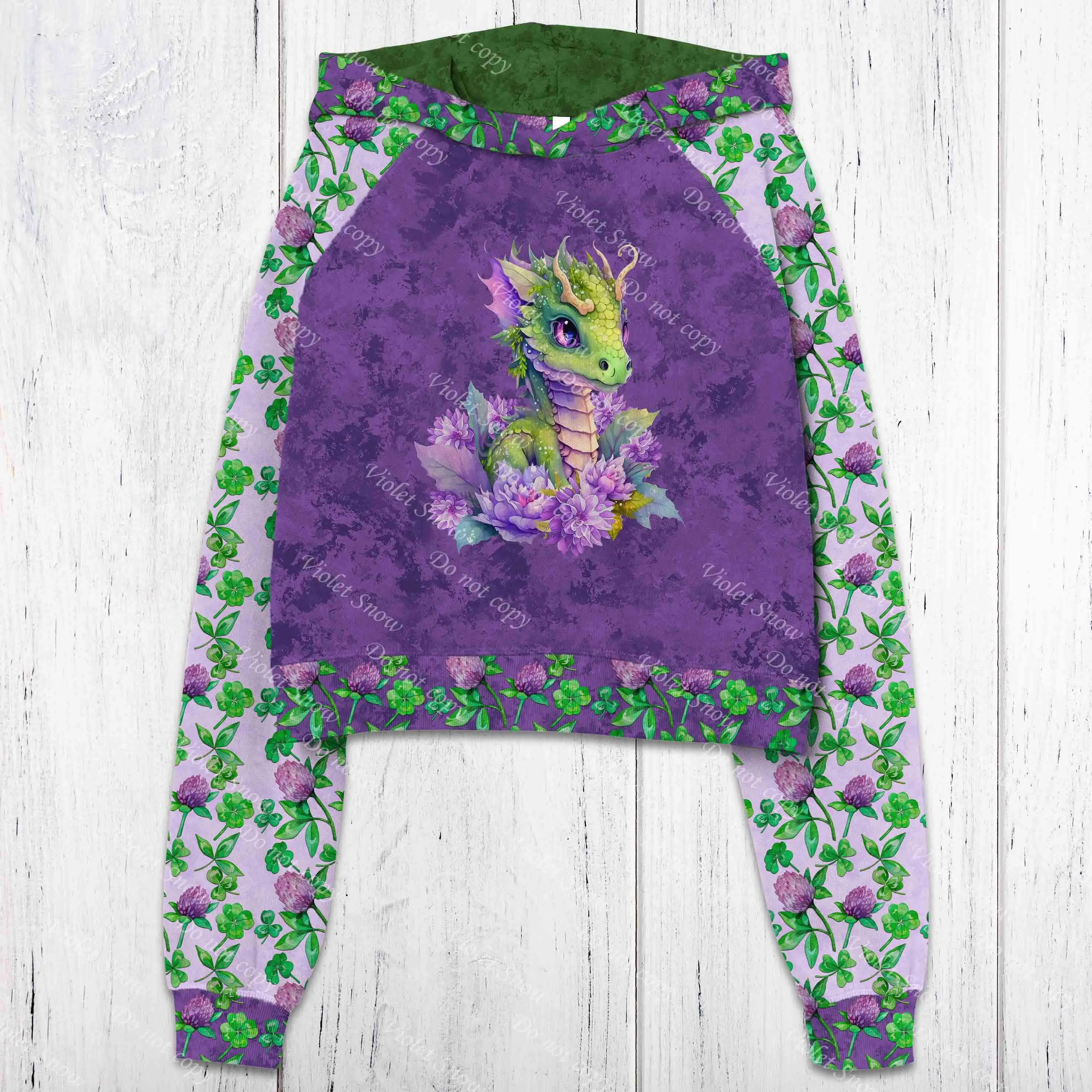 Lucky Days Baby Dragon Dark Purple Panel