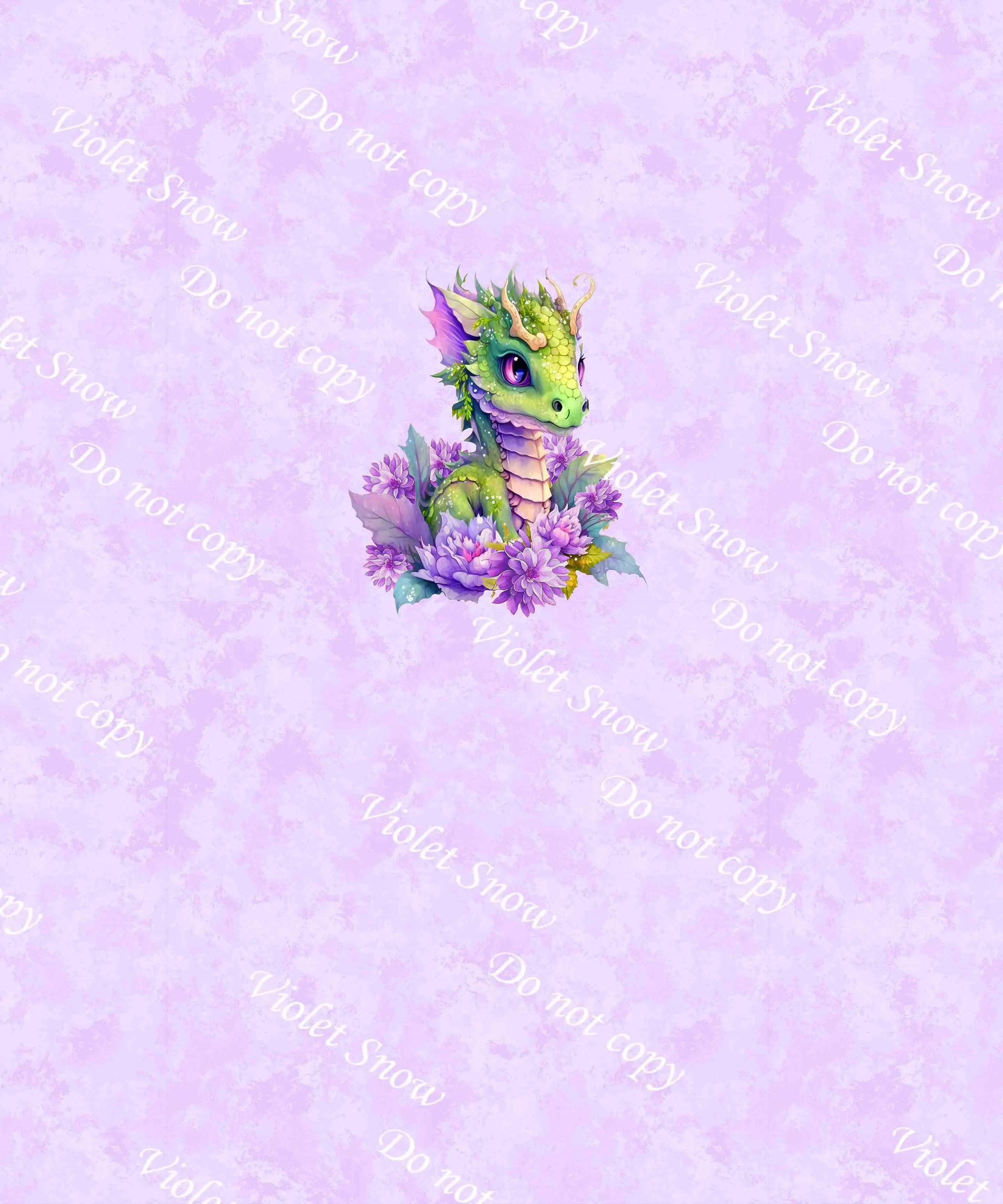 Lucky Days Baby Dragon Lt Purple Panel