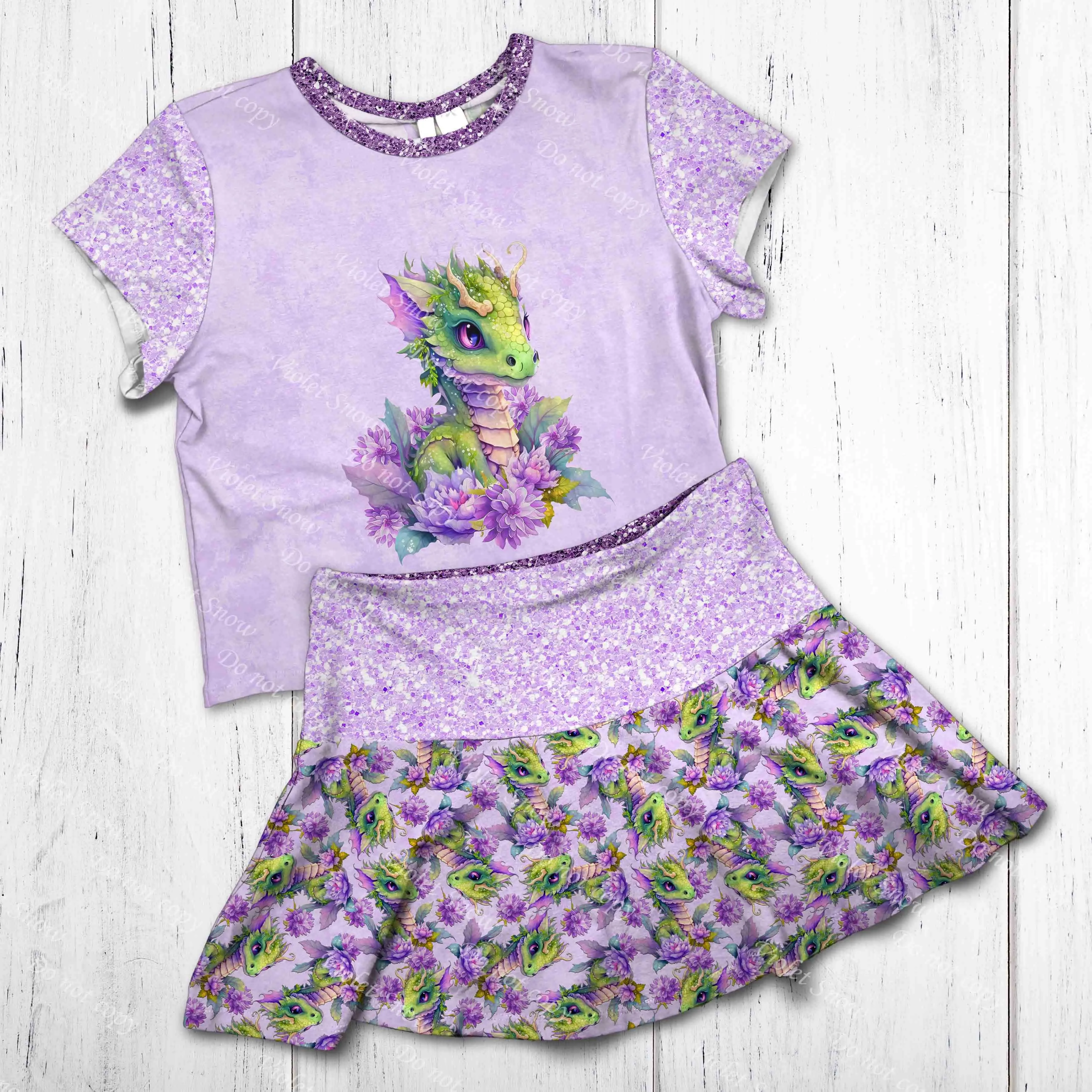 Lucky Days Baby Dragon Lt Purple Panel