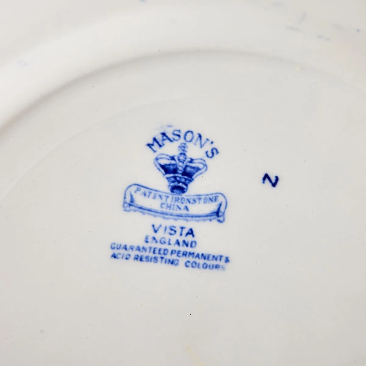 Mason's Blue and White Park Stroll Plate