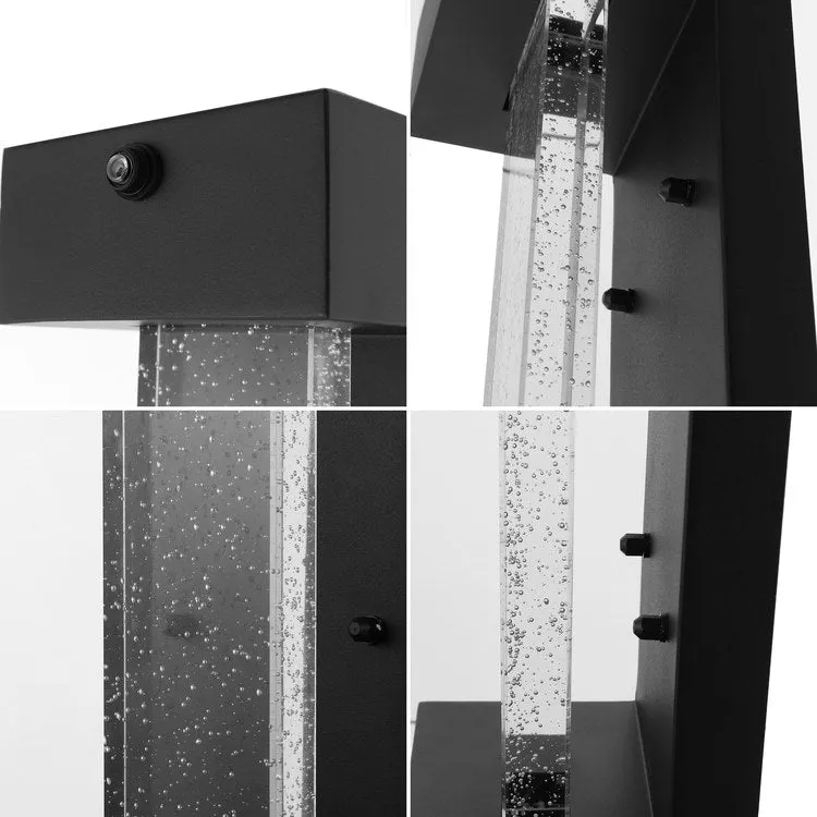 Miranda 5.13" Single-Light Integrated LED Outdoor Wall Sconce with Dusk-to-Dawn Sensor - Black