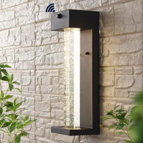 Miranda 5.13" Single-Light Integrated LED Outdoor Wall Sconce with Dusk-to-Dawn Sensor - Black