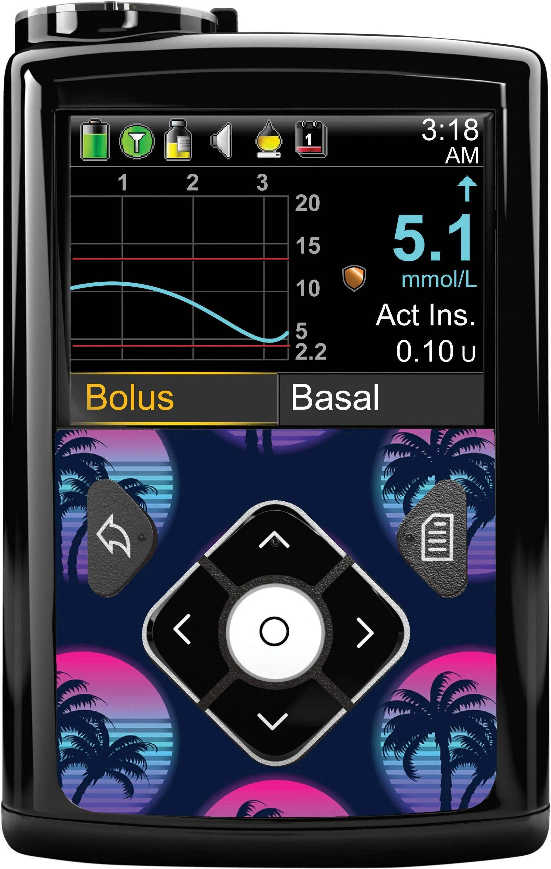 Neon Sunset for Sticker for Medtronic MiniMed 770G & 780G
