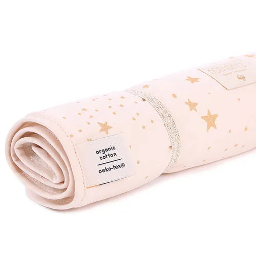 Nobodinoz Changing Pad Nomad Gold Stella/Dream Pink