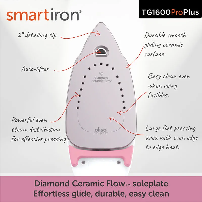 Oliso® TG1600Pro  Smart Iron® - Pink