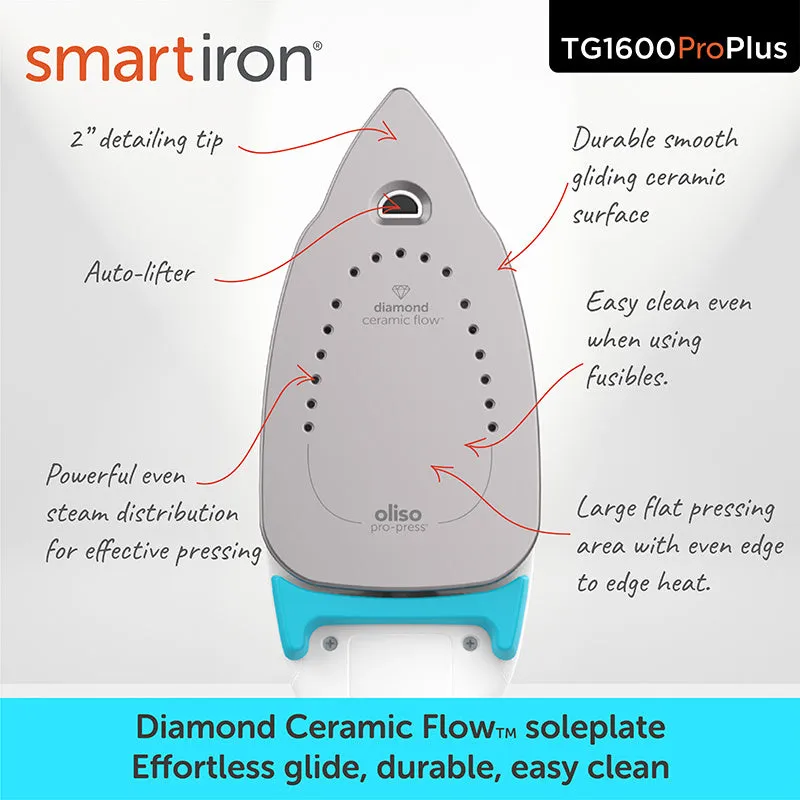 Oliso® TG1600Pro  Smart Iron® - Turquoise